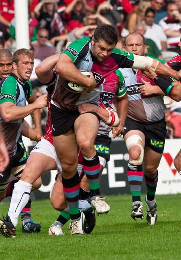 Nick Easter: Rushing forward.